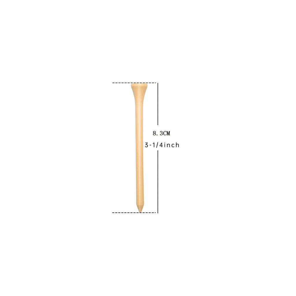 100pcs Premium White Wooden Golf Tees - 3-1/8"