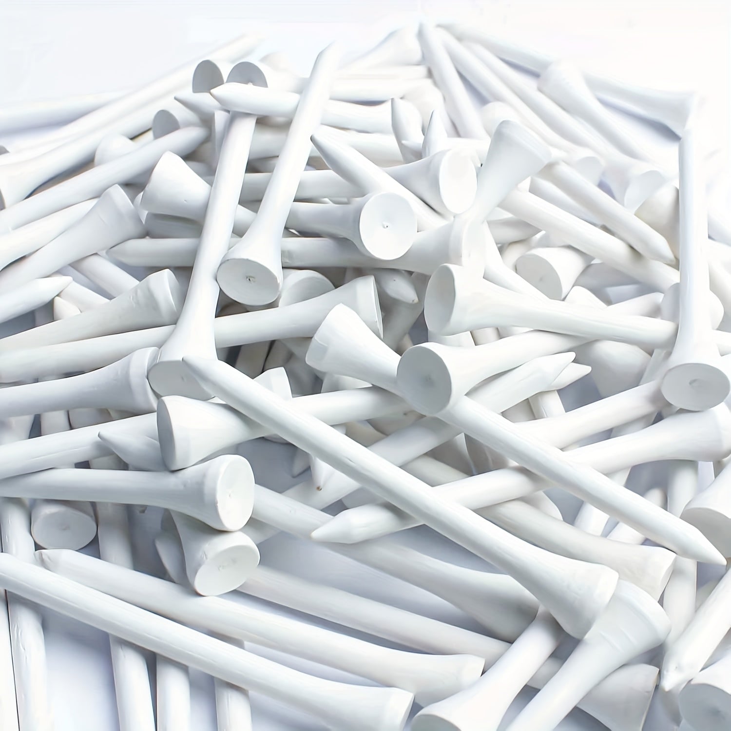 100pcs Premium White Wooden Golf Tees - 3-1/8"