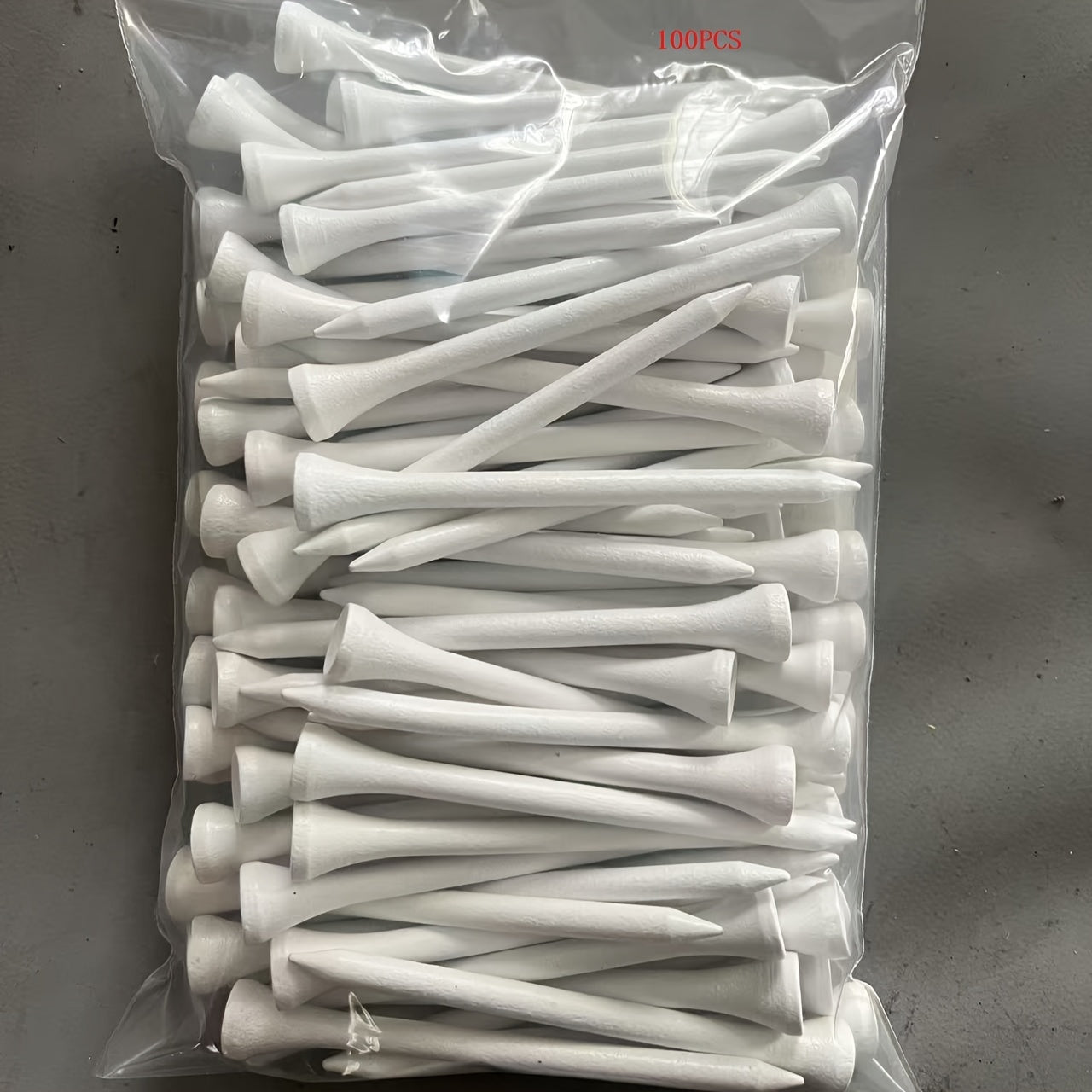 100pcs Premium White Wooden Golf Tees - 3-1/8"
